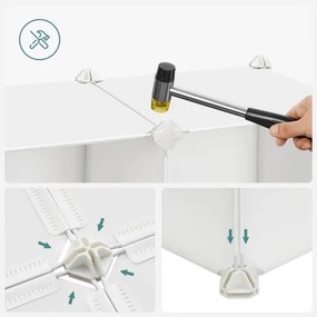 Dulap modular pentru copii ANET cu cutii colorate, depozitare practică