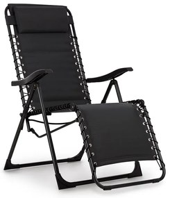 California Dreaming, șezlong, tapițerie, cadru din oțel, negru