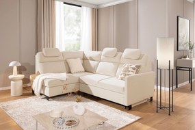 Colțar Loario L stânga cu braț îngust - țesătură crem Sand 03