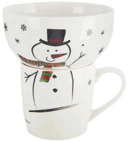 Orion Cană de porțelan cu bol Snowman, 0,35 l