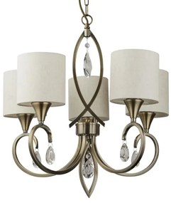 Lustră pe lanț ALBERTO 5xE14/60W/230V Searchlight 1605-5AB