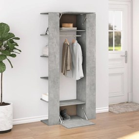 Dulap de hol, gri beton, 97,5x37x99 cm, lemn prelucrat Gri beton, 1, 1