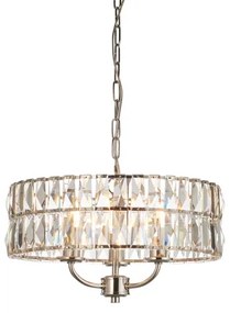 Lustră pe lanț Endon 104466 CLIFTON 3xE14/6W/230V crom lucios/transparent