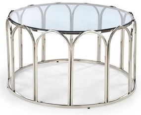 Măsuță de cafea Dawson, transparent / argint