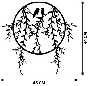 Decorațiune de perete 45x44 cm metal ramuri