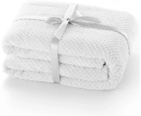 Pătură din microfibră DecoKing Henry, 220 x 240 cm, alb