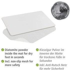 Covoraș de baie alb din diatomit 39x60 cm Simi – Wenko