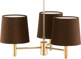 BRILAGI - Lustru cu tijă MONTE 3xE27/60W/230V maro/auriu