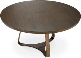 Masa Rotunda LUX din Aluminiu, Furnir de Stejar, Cambronne 152cm