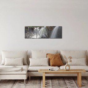 Tablou cu cascade (cu ceas) (90x30 cm)