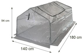 Folie pentru pat germinativ 180x140x94 cm albă