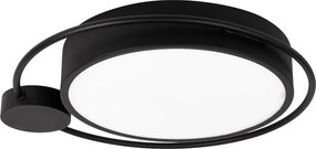 Plafonieră LED Erste Moon 28W 1400lm 3000K 440x70mm Negru Mat, Design Modern Minimalist pentru Iluminat Interior Elegant și Eficient Energetic