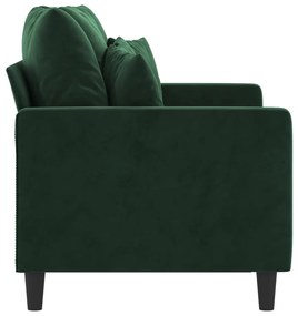 Canapea cu 2 locuri, verde inchis, 120 cm, catifea Verde inchis, 138 x 77 x 80 cm