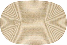 vidaXL Covor Natural și Alb 100 x 152 cm Iută