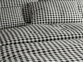 Lenjerie de pat din bumbac NORDIC CHECK gri inchis Dimensiune lenjerie de pat: 70 x 90 cm | 140 x 200 cm