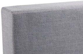 Pat matrimonial 180 cm PREMIER (cu saltele) (gri deschis). 1007441
