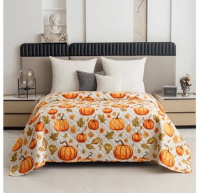 Cuvertura de pat cu model AUTUMN PUMPKINS, colorat Dimensiune: 170 x 210 cm
