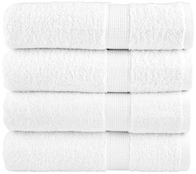 vidaXL Prosoape de duș premium SOLUND 4 buc alb 70x140cm 600 gsm