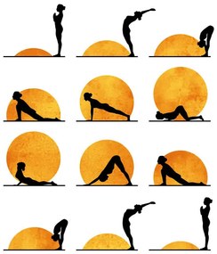 Ilustrație Yoga Sun, Kubistika