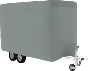 vidaXL Husă remorcă pentru cai gri 376x168x240 cm țesătură nețesă