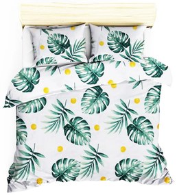 Set cuvertură și 2 fețe de pernă din bumbac Masso Jungle, 200 x 220 cm