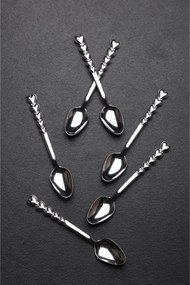 Set 6 linguri W-6, crom, otel, 11 cm