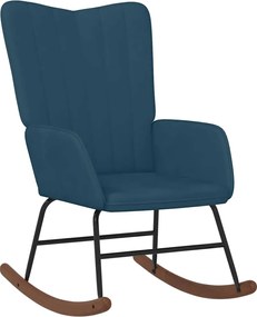 vidaXL Scaun balansoar, albastru, catifea