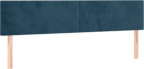 vidaXL Tăblii de pat, albastru închis, 180x5x78/88 cm, catifea