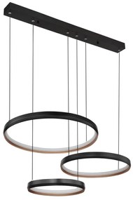Lustra LED suspendata cu telecomanda design modern Halli negru, auriu