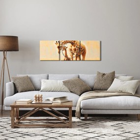 Tablou - Girafe (cu ceas) (90x30 cm)