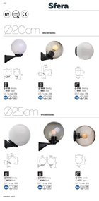 Aplică de exterior SFERA 1xE27/42W/230V IP44 albă Redo 9873