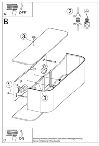 Aplică LOKKO 2xE14/60W/230V albă Sollux SL.0777