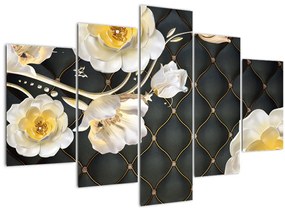 Tablou - Imagine cu flori de trandafir alb (150x105 cm)