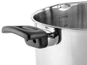 Cratiță Luigi Ferrero Sophia FR-3405, 24x13 cm, 5.4 l, Oțel 18/10, Capac din sticlă, Inducție, Inox