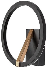 Aplica LED minimalista Renara negru auriu