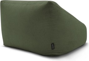 Fotoliu bean bag verde cu tapițerie din catifea reiată Lilibet – Bobochic Paris