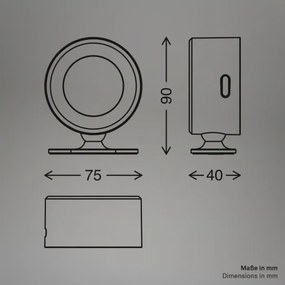 Briloner 3896016 - Aplică de perete LED reîncărcabilă TARI, reglabilă, LED/1,6W/5V, 1500 mAh, alb