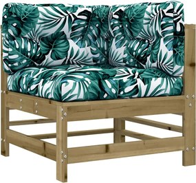 vidaXL Canapea colțar cu perne, lemn de pin tratat