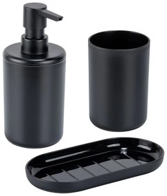 Set de accesorii de baie negru din plastic Fano – Allstar