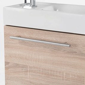 Mobilier de baie fantastic, cu lavoar, în culoarea stejarului Sonoma
