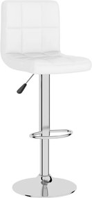 vidaXL Scaun de bar, alb, piele ecologică