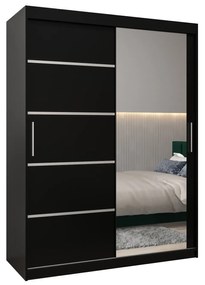 Dulap de haine 150 cm cu oglindă Verika 2 150 (negru). 1064205