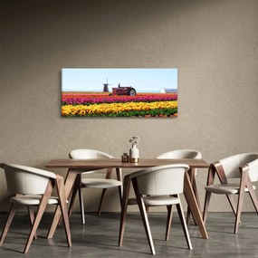 Tablou cu farma de lalele (120x50 cm)