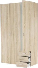 Dulap, 3 uşi, stejar sonoma, GWEN 70427