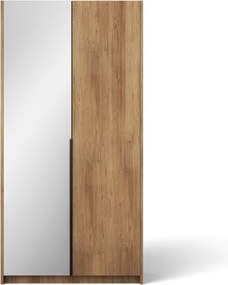 Dulap Alera II Hinged – cu oglindă – 100x58x204 cm – Stejar Artisan – Alera II Hinged Dulap – Varianta 1