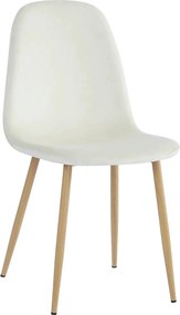 Scaun LEGA NEW, bej/fag, stofa/metal, 45x56x85 cm