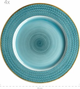 Set farfurii plate și adânci Mäser PROSPERO– turcoaz