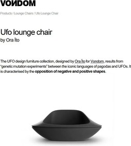 Fotoliu lounge design modern, exterior, interior, UFO LOUNGE CHAIR 63001 Vondom