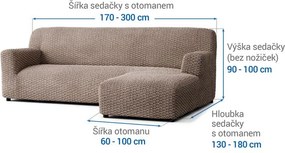 Gaico Huse bielastice MOSAICO alunei canapea cu otoman dreapta (l. 170 - 300 cm)