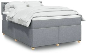 vidaXL Pat continental, gri deschis, 140x200 cm, material textil